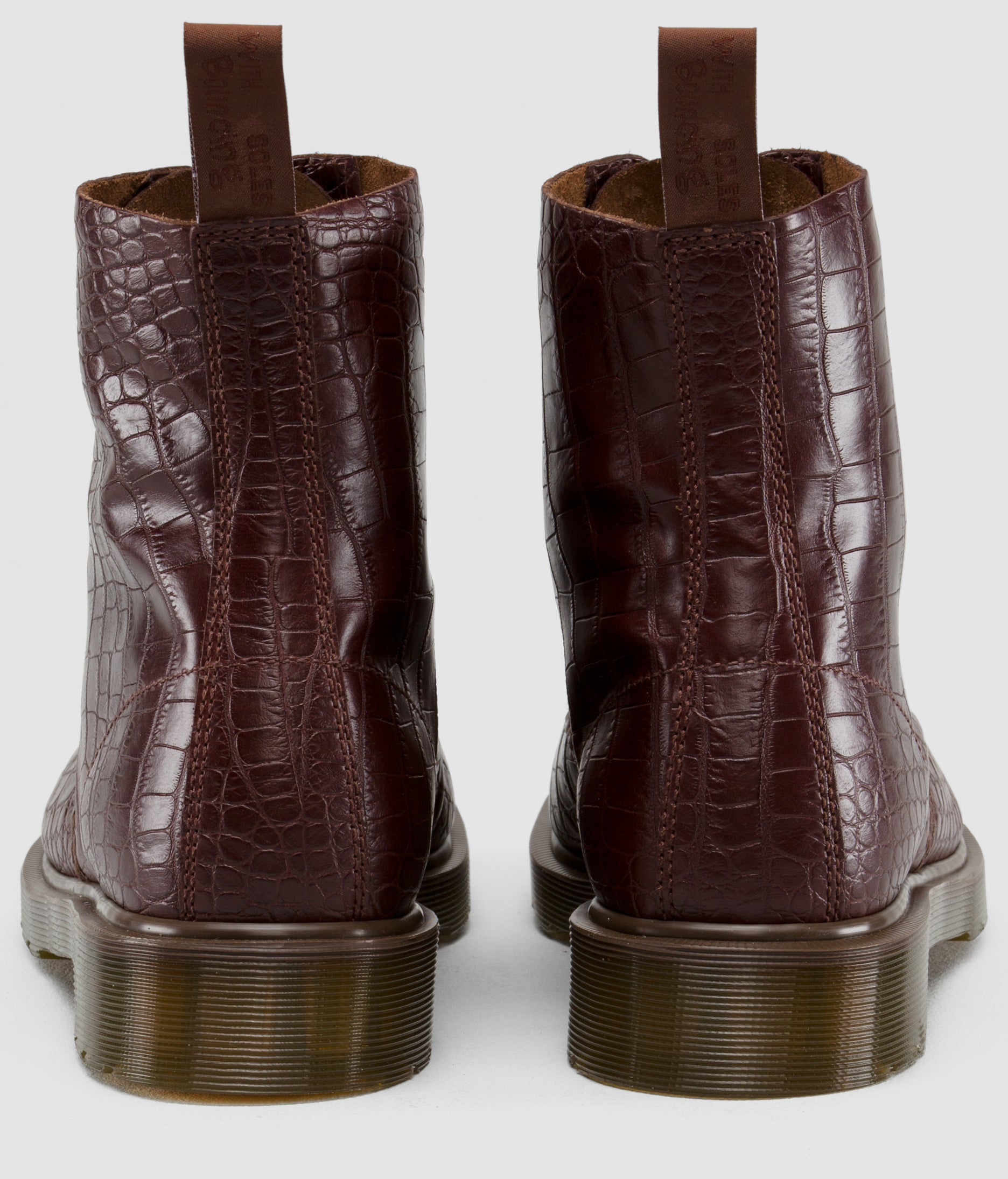 1460 Pascal Cherry Red Croco Boots Posers Hollywood