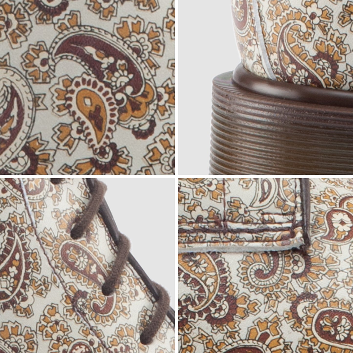 JEFFREY BEIGE+BROWN PAISLEY BOOT