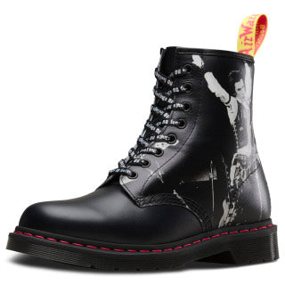 1460 SXP BLACK SEX PISTOLS BACKHAND STRAW GRAIN BOOT