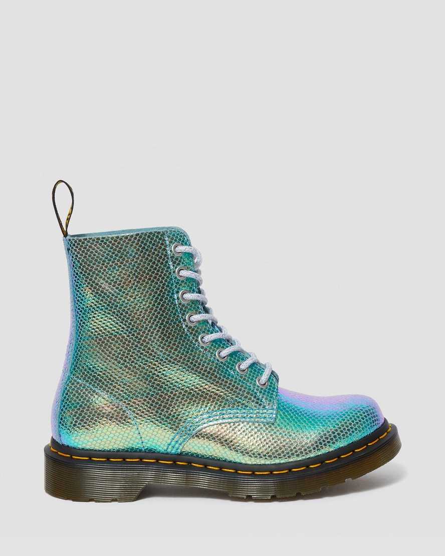 1460 Pascal Blue Iridescent Texture Boots – Posers Hollywood