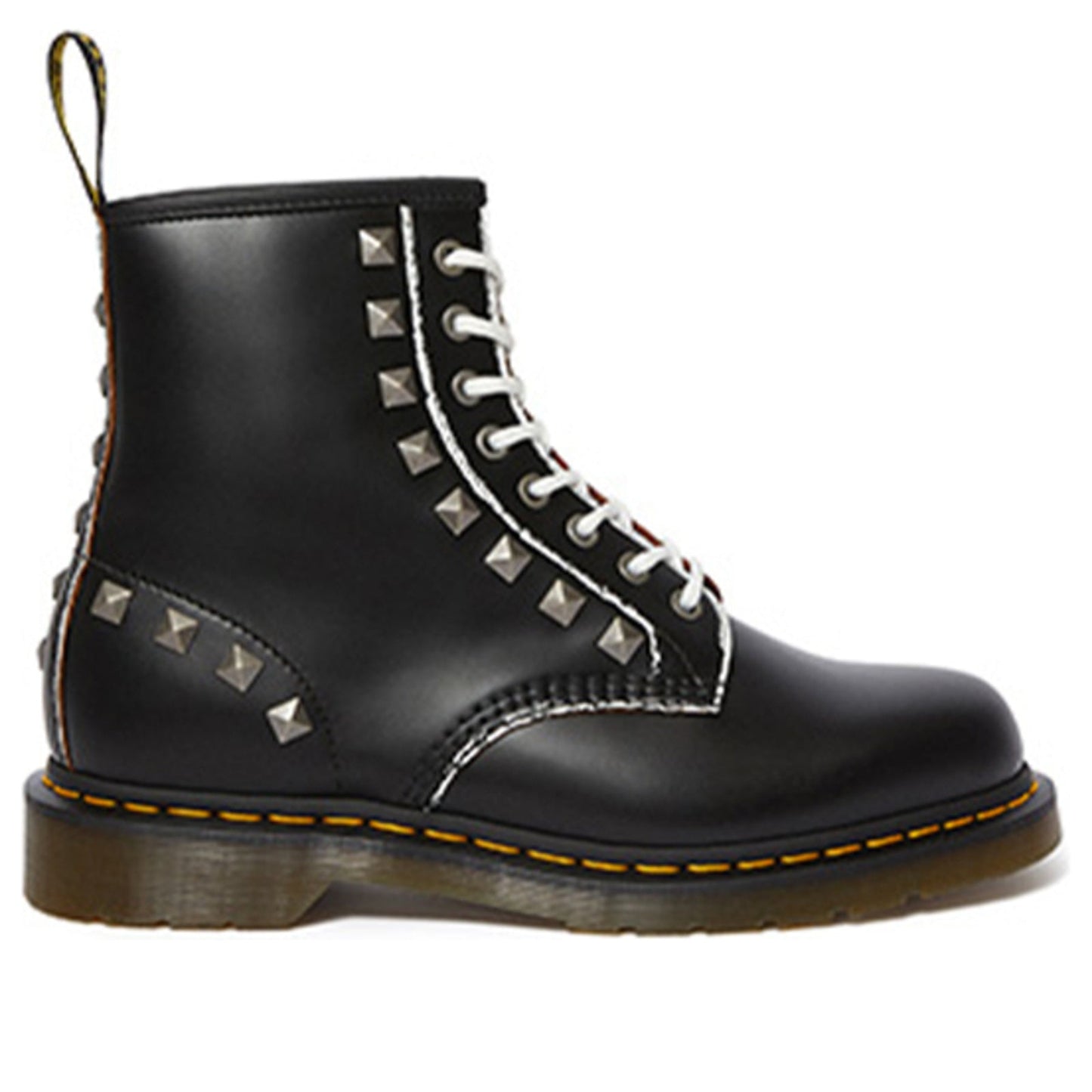 1460 STUD BLACK ROLLED VINTAGE SMOOTH BOOT