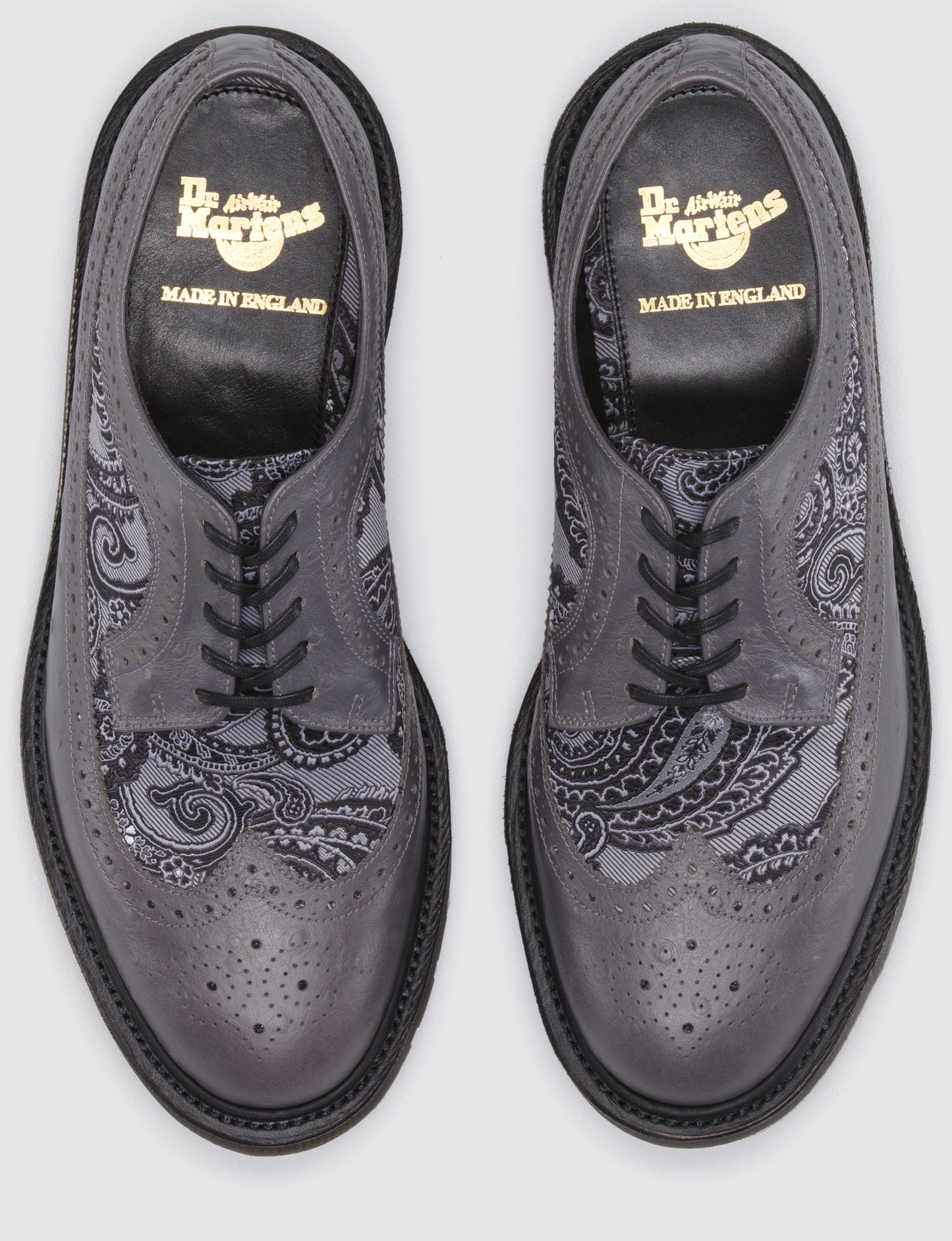 3989 GREY+GREY OSTRICH+AMBI PAISLEY SILK OXFORD MIE