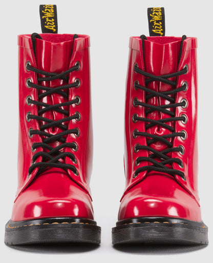DRENCH RED PATENT RUBBER BOOT