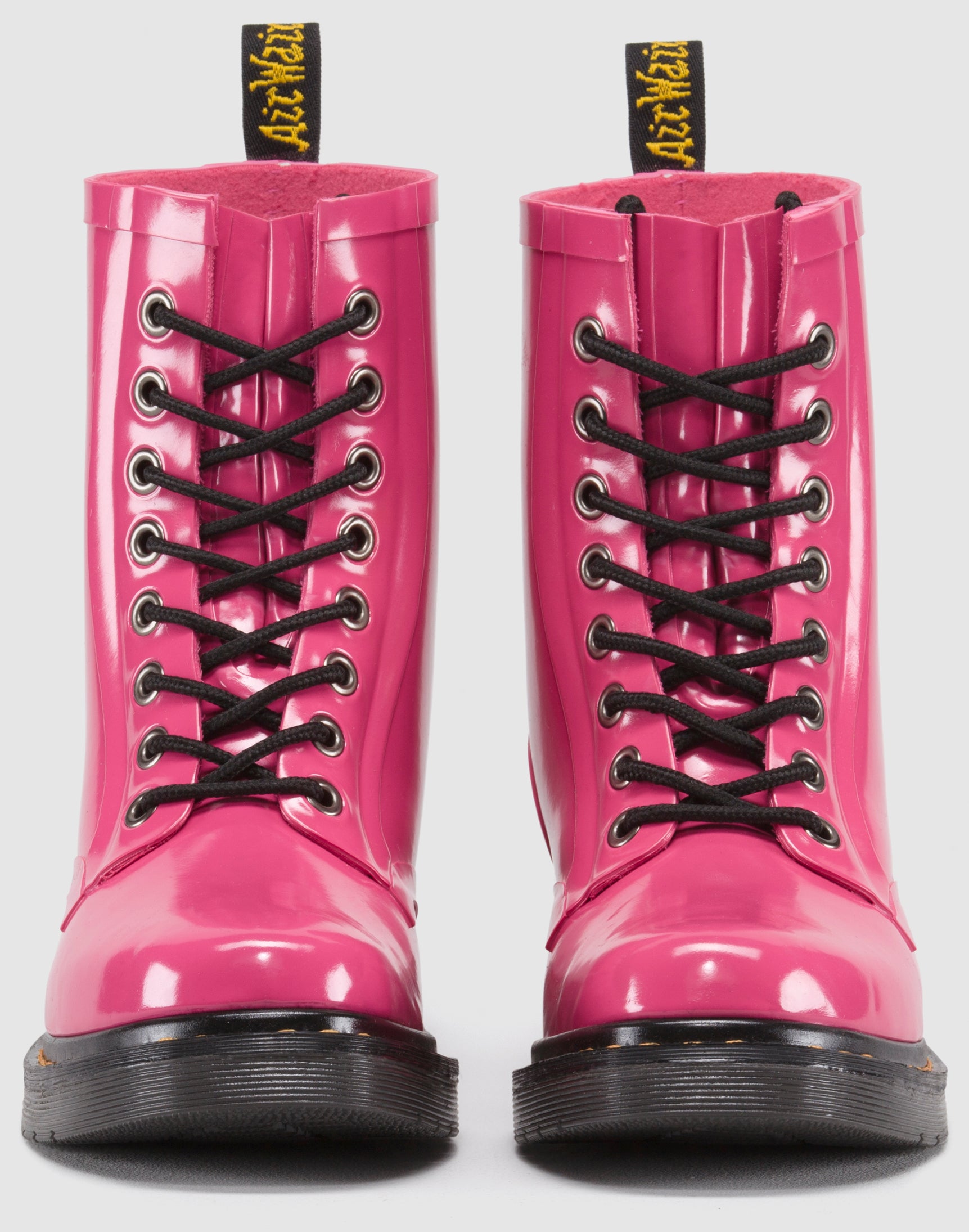 DRENCH HOT PINK PATENT RUBBER BOOT