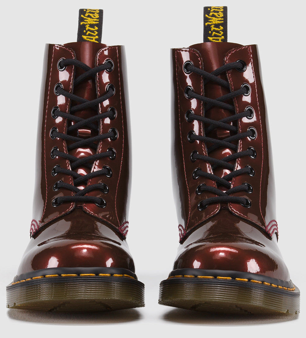 Glossy red store doc martens