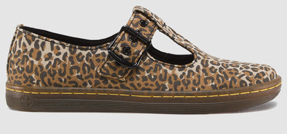 Woolwich Mary Jane Canvas (leopard print)