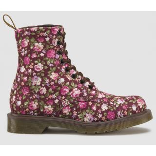 PAGE CHERRY RED ROSE CANVAS BOOT