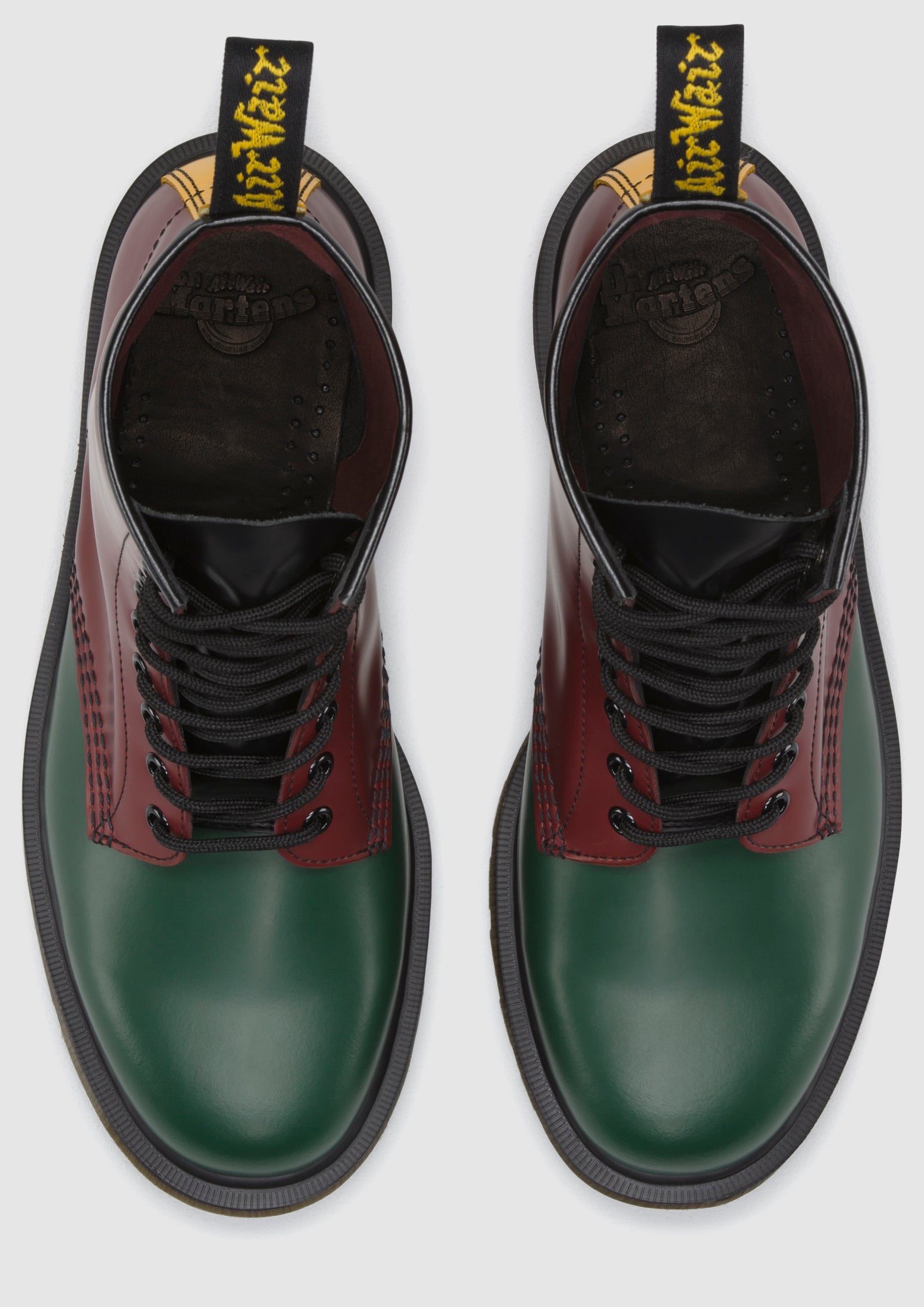 1460 GREEN+CHERRY RED+YELLOW SMOOTH BOOT