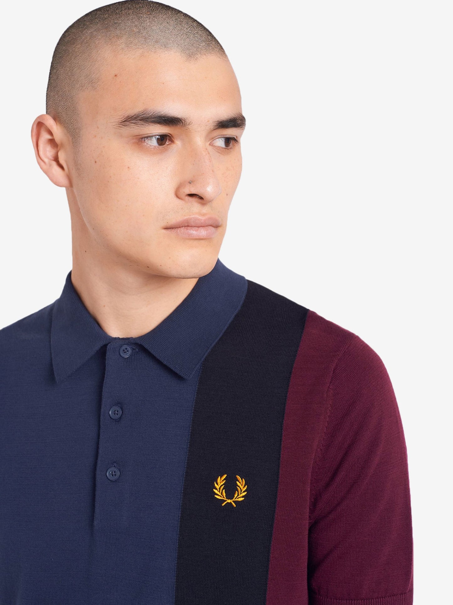 FRED PERRY SIDE PANEL KNITTED SHIRT