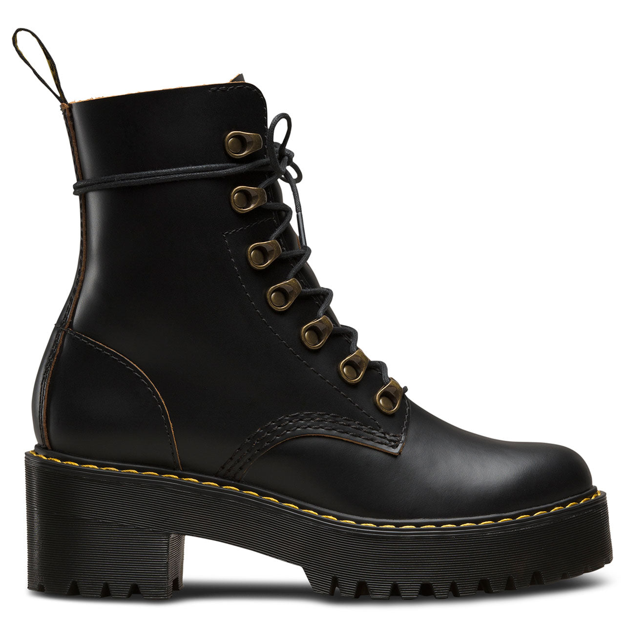 Dr martens leona shop black vintage smooth