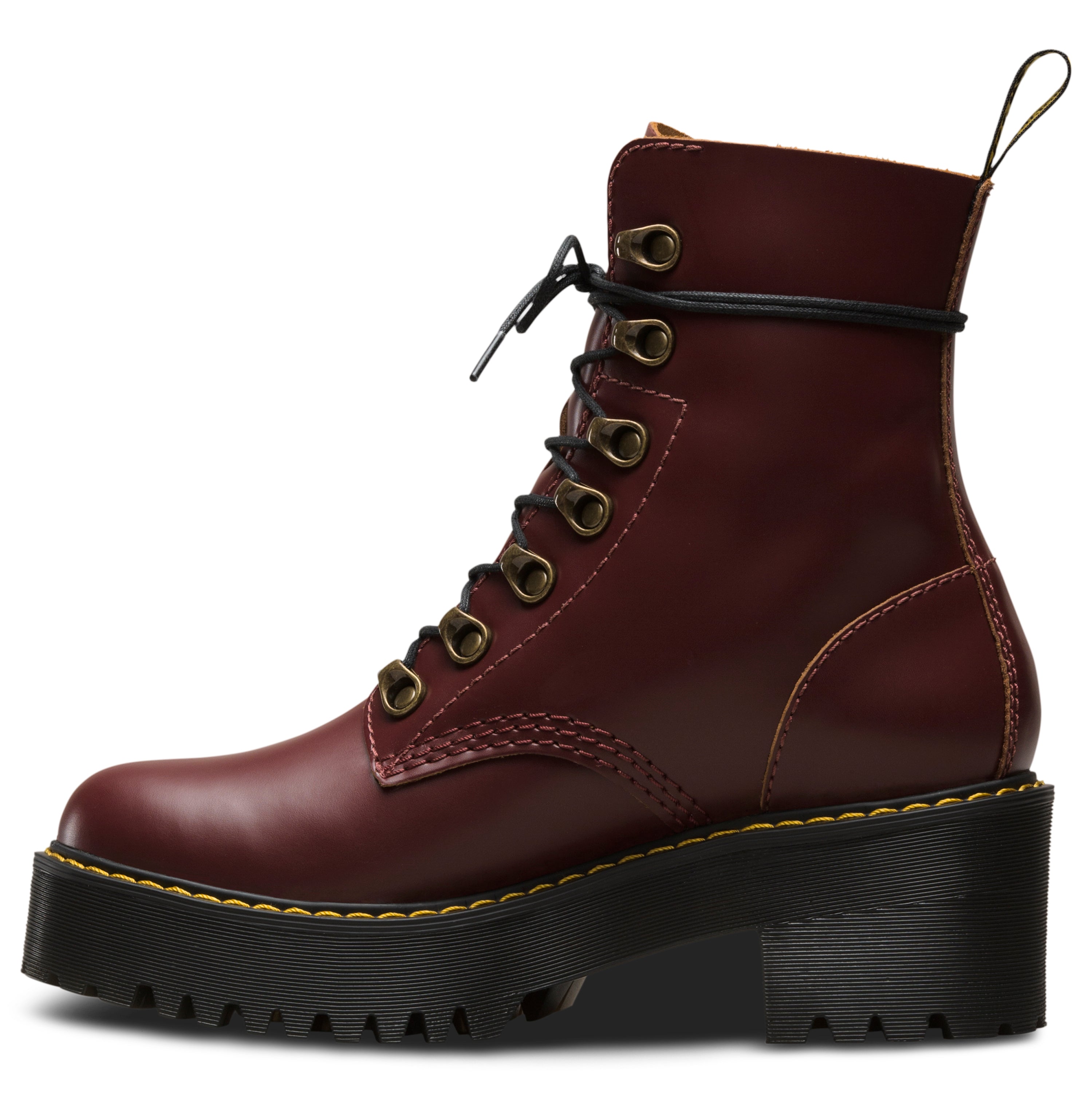 Dr. martens leona on sale vintage smooth in oxblood