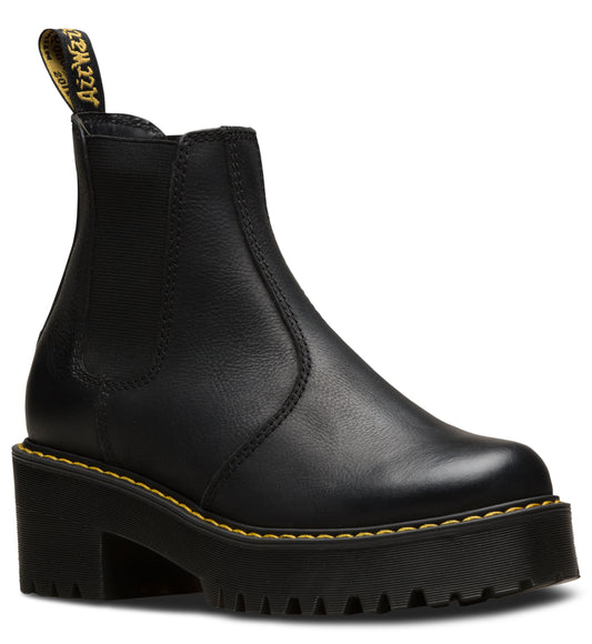 ROMETTY BLACK PLATFORM CHELSEA BOOT