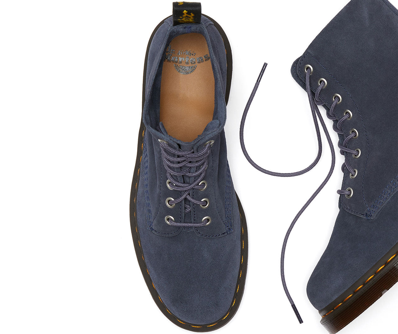 Dr martens blue outlet suede shoes