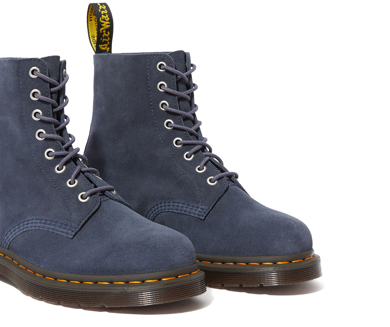 Blue suede store doc martens