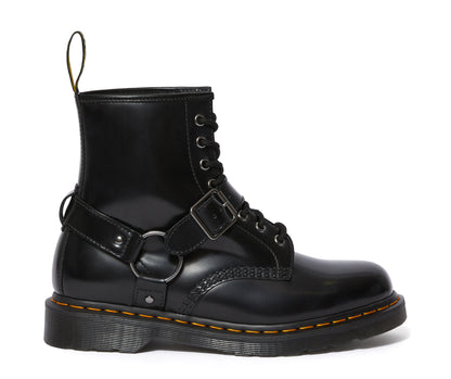 1460 HARNESS BLACK POLISHED SMOOTH BOOT