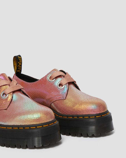 Holly Pink Iridescent Texture Platform Oxford – Posers Hollywood