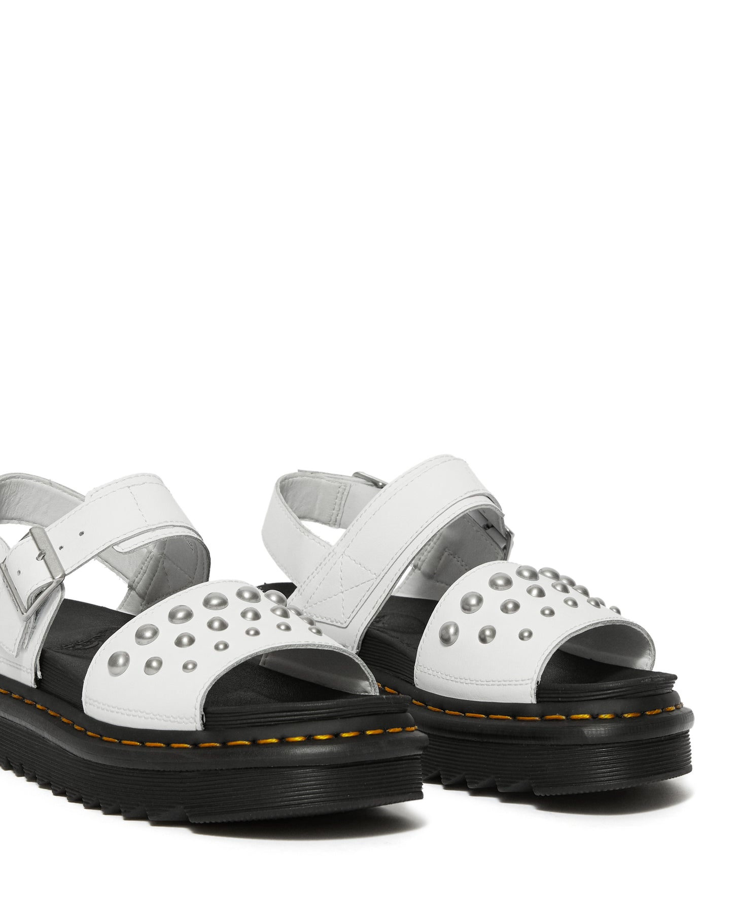 VOSS LEATHER STUDDED SANDALS