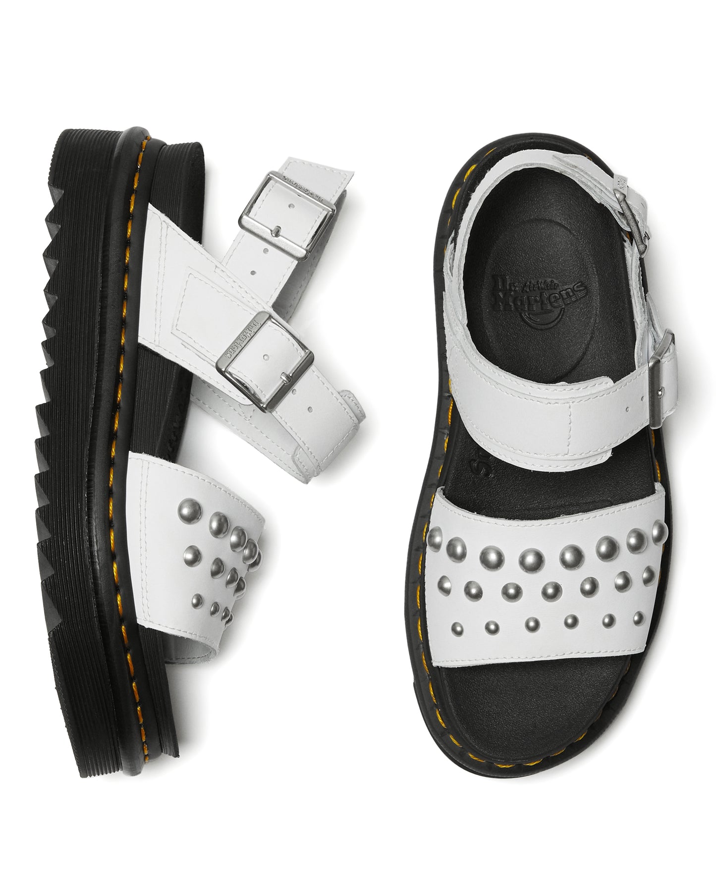 VOSS LEATHER STUDDED SANDALS