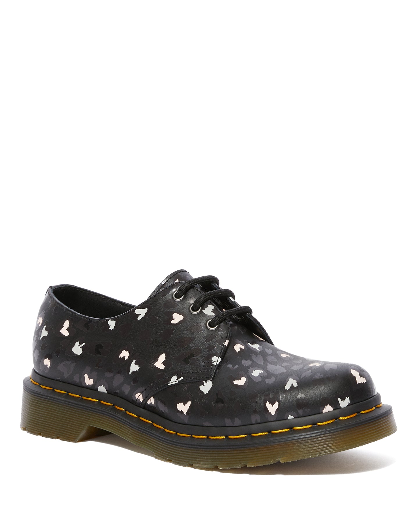 1461 BLACK+MULTI CUSTOM CHAOS HEART BACKHARD OXFORD SHOE