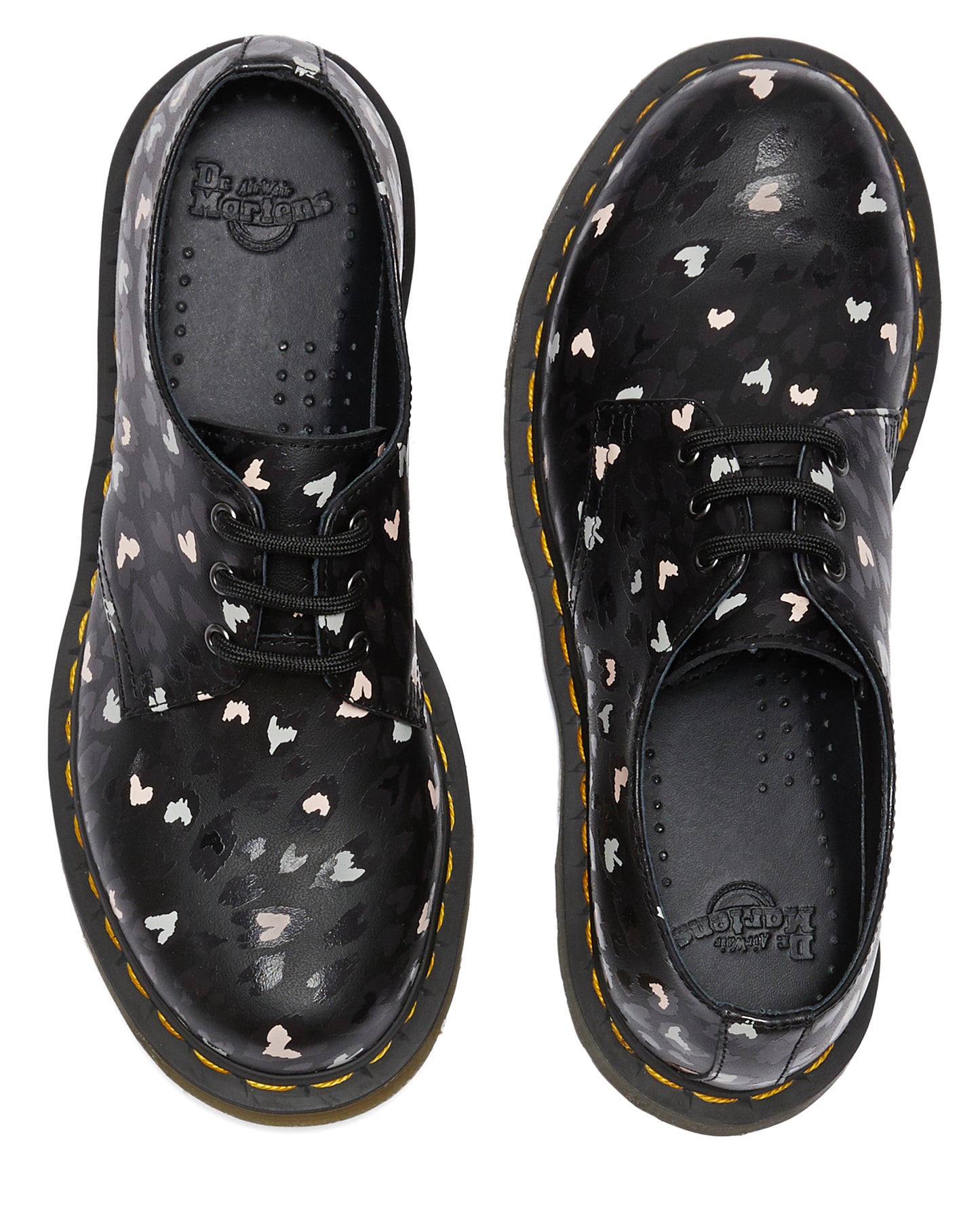 1461 BLACK+MULTI CUSTOM CHAOS HEART BACKHARD OXFORD SHOE