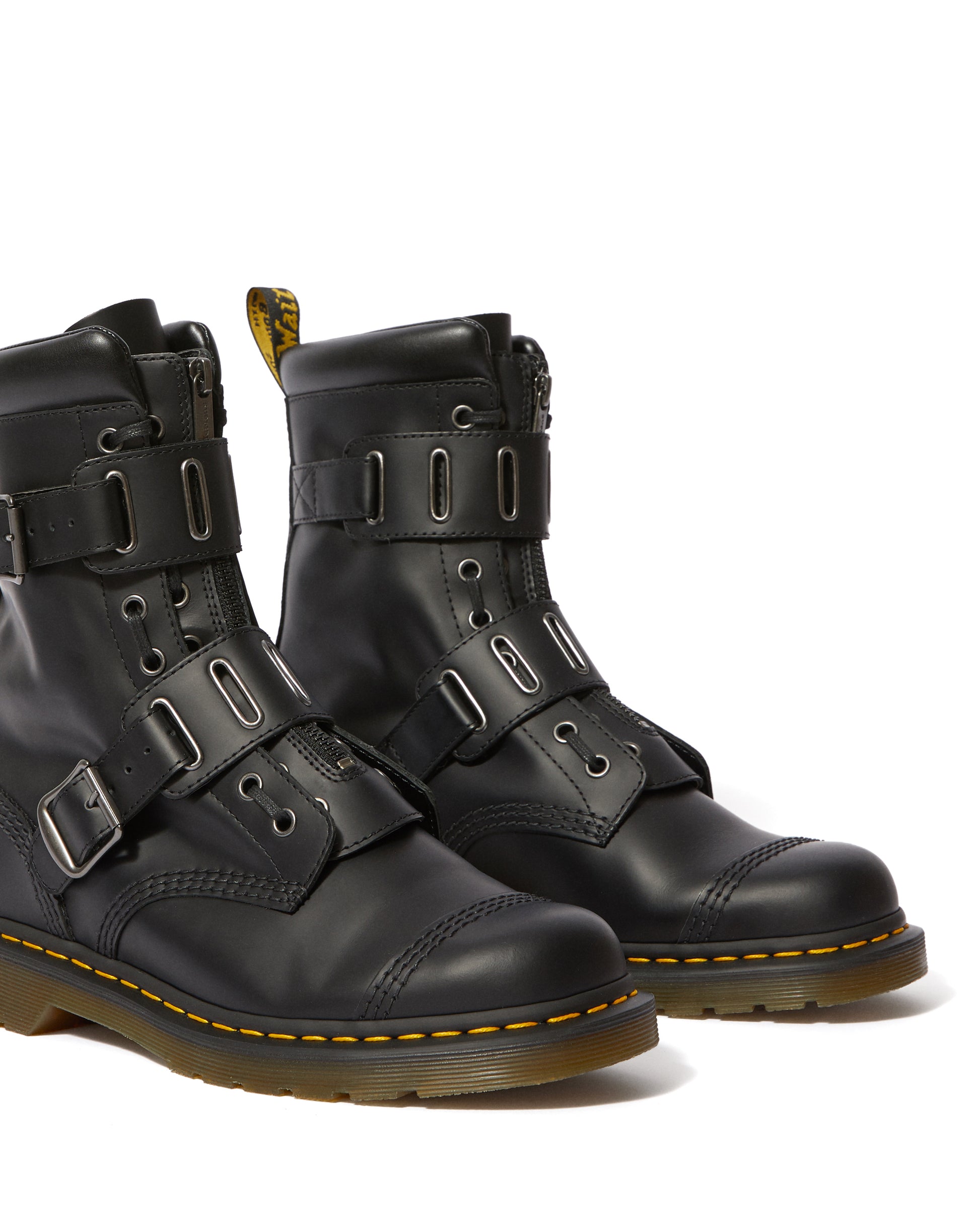 QUYNN BLACK ROLLED SMOOTH BOOT