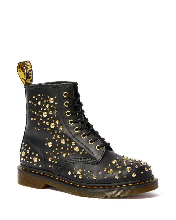 1460 MIDAS SMOOTH Gold Studded Boots