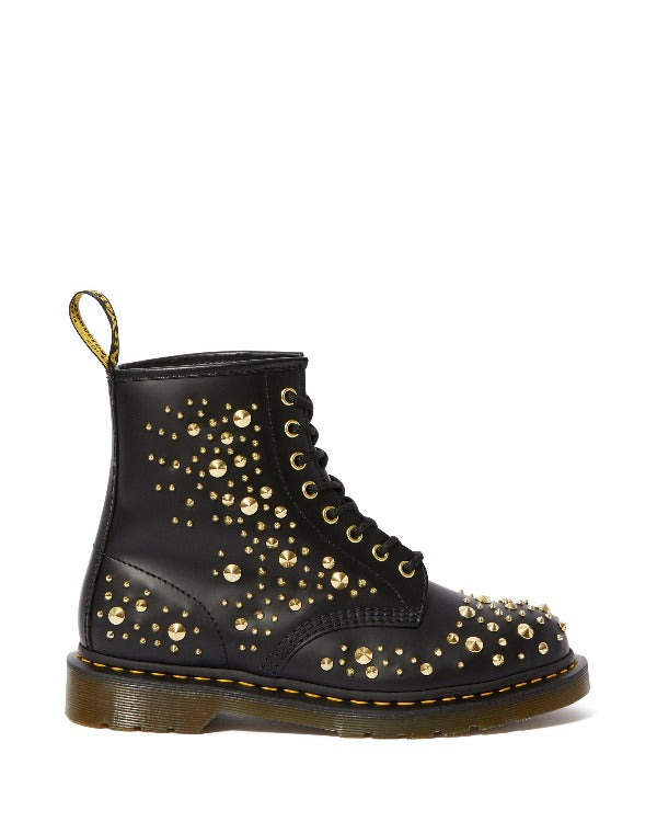 1460 MIDAS SMOOTH Gold Studded Boots