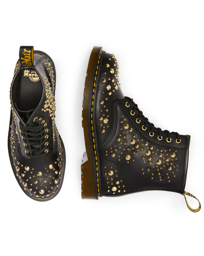 1460 MIDAS SMOOTH Gold Studded Boots