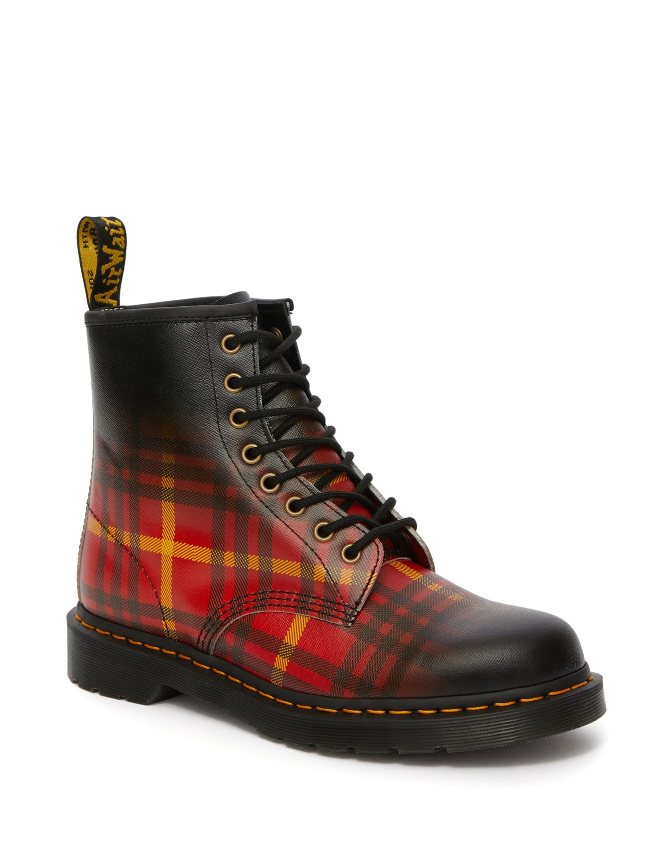 1460 mcmarten tartan leather ankle boots