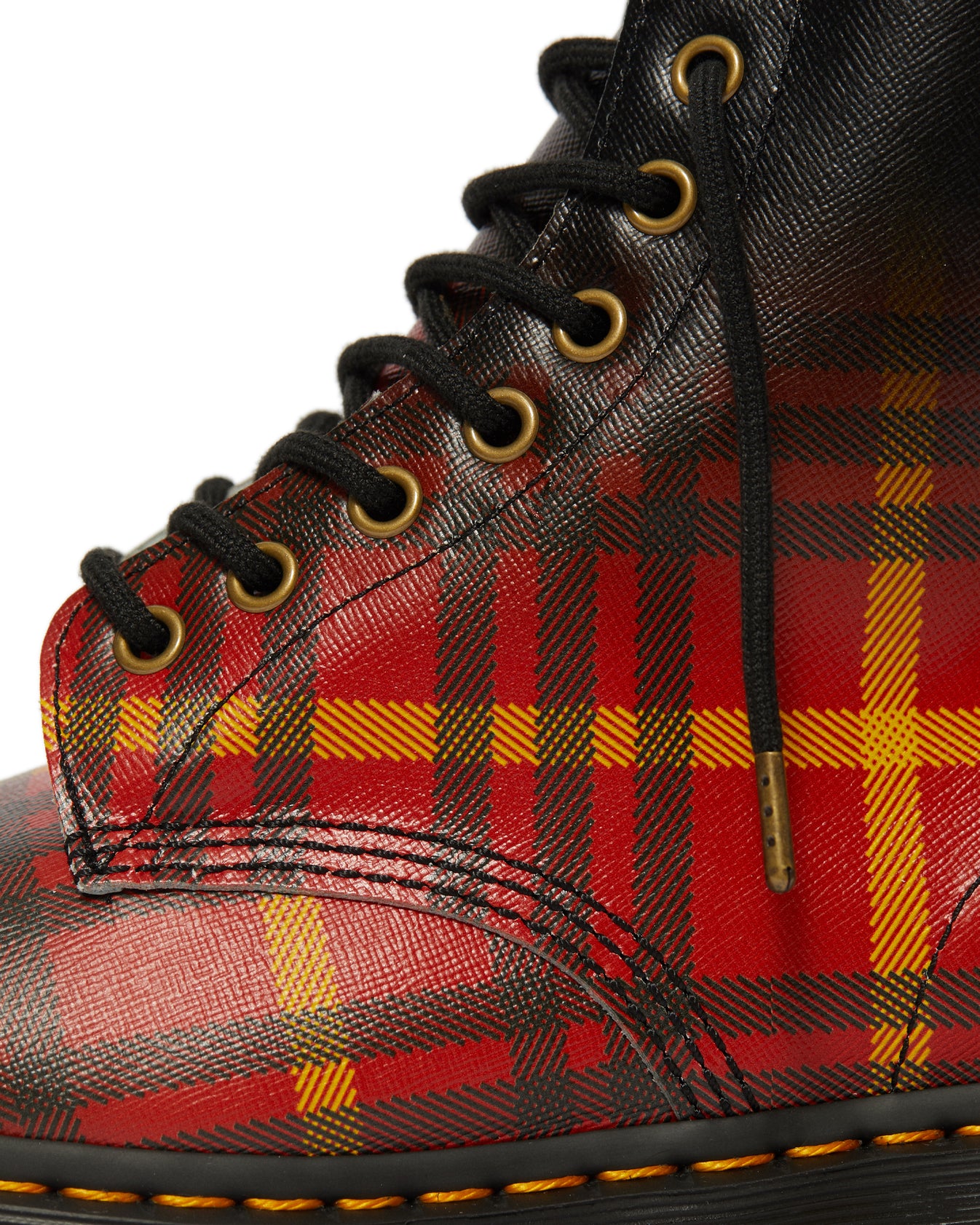 1460 mcmarten tartan leather ankle boots