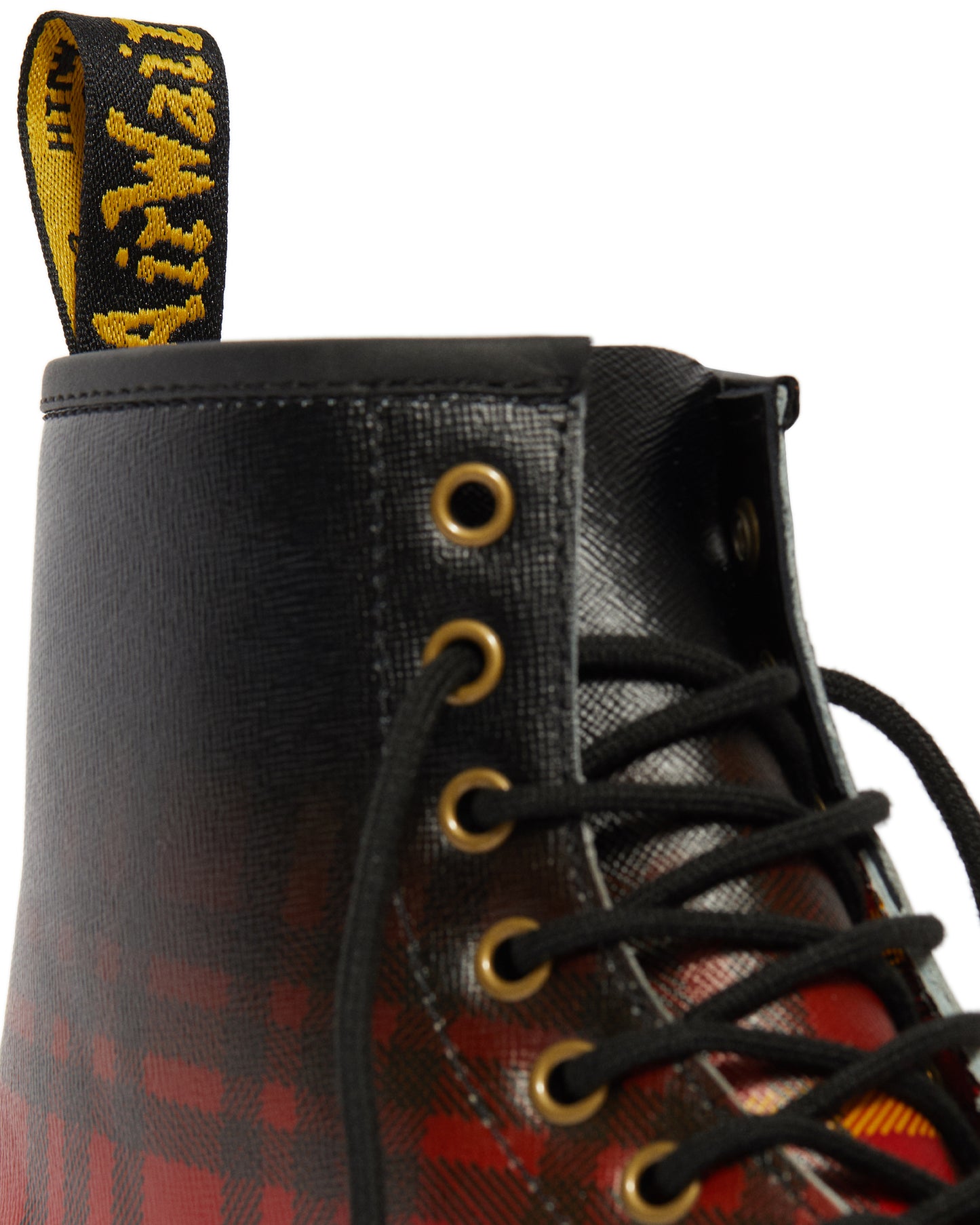 1460 MULTI+BLACK TARTAN BACKHAND STRAW GRAIN BOOT