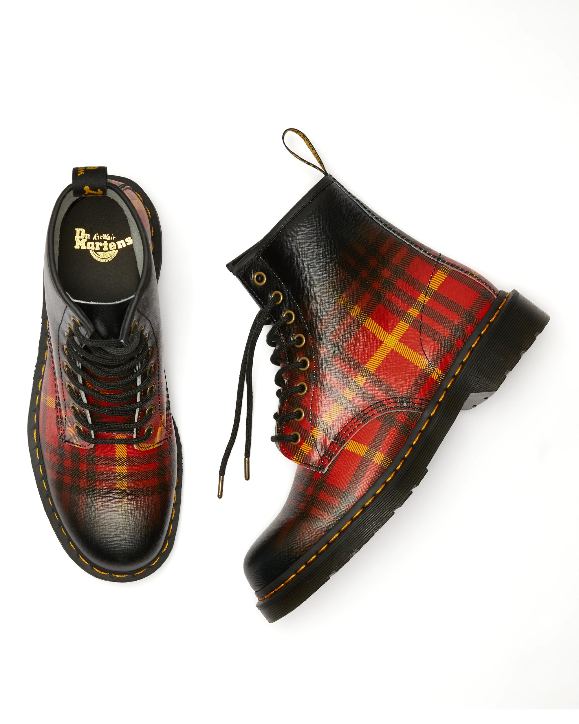 New in Box Kids Dr. Martens 1460s in Red selling Tartan Size 3