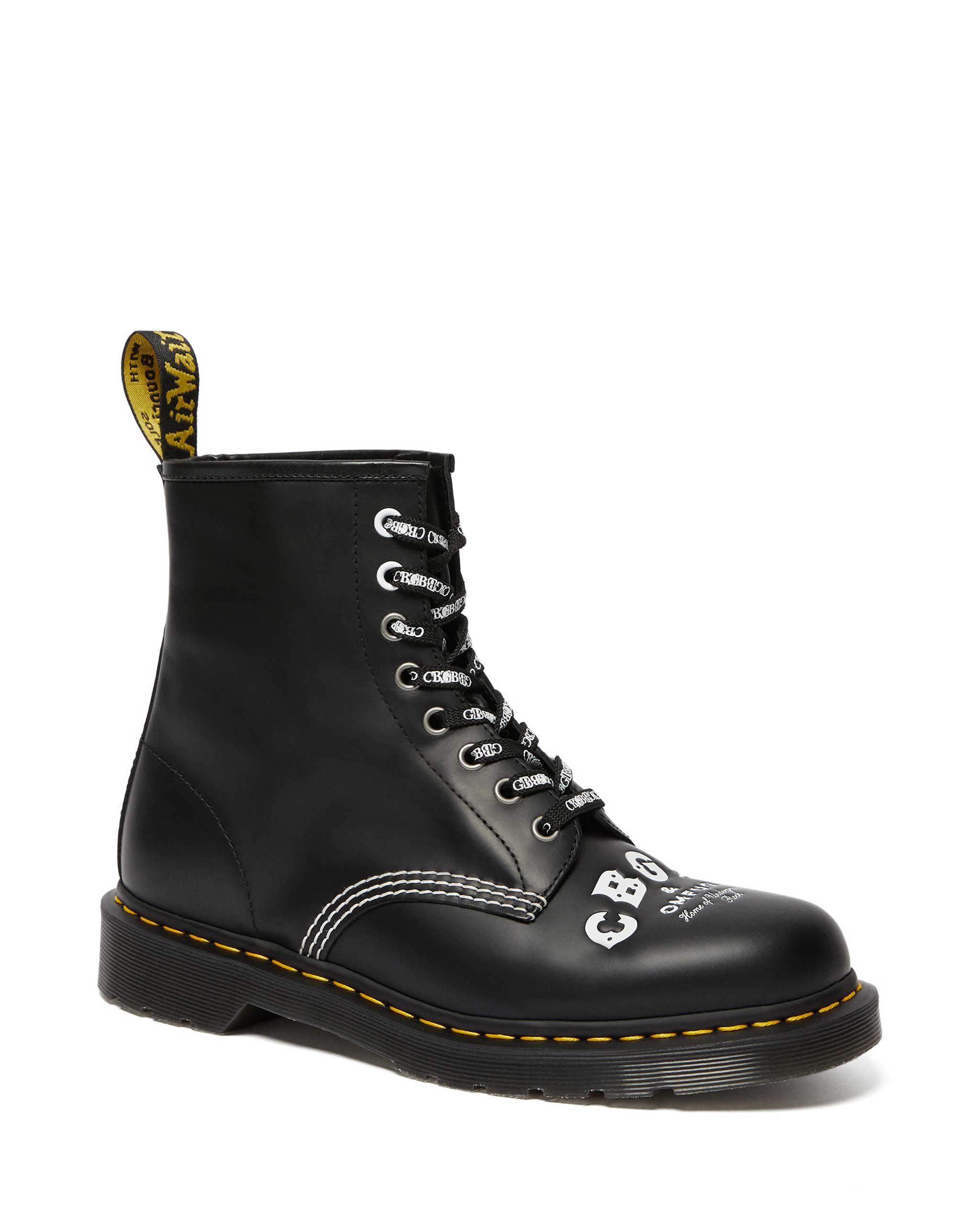 1460 CBGB x OMFUG Black Smooth Leather Lace Up Boot