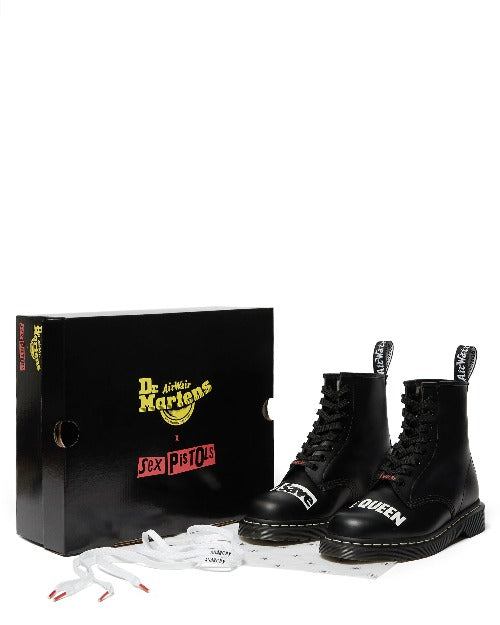 1460 SEX PISTOLS BLACK ROLLED SMOOTH BOOT