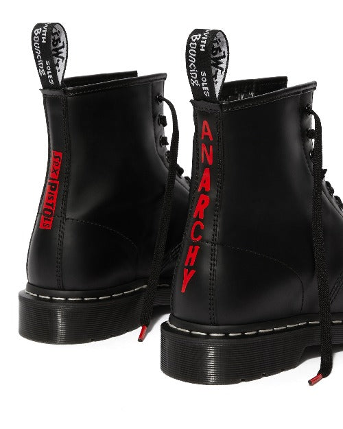 1460 SEX PISTOLS BLACK ROLLED SMOOTH BOOT