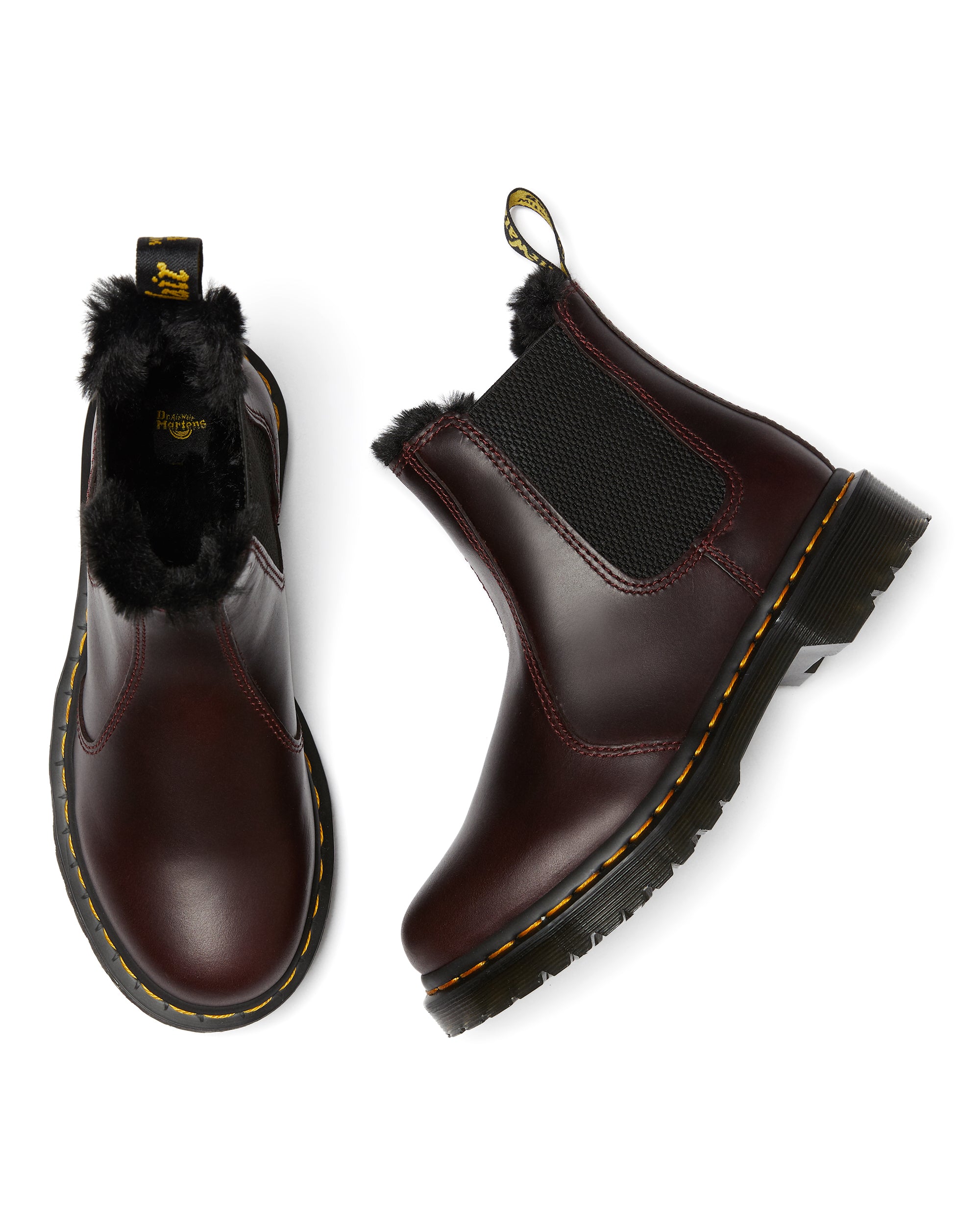 Dr martens women's leonore fur lined chelsea clearance boots