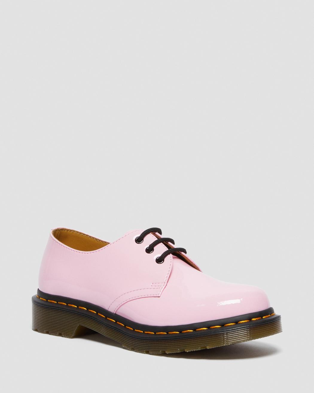 1461 Women's Patent Leather Oxford Shoes (pink)