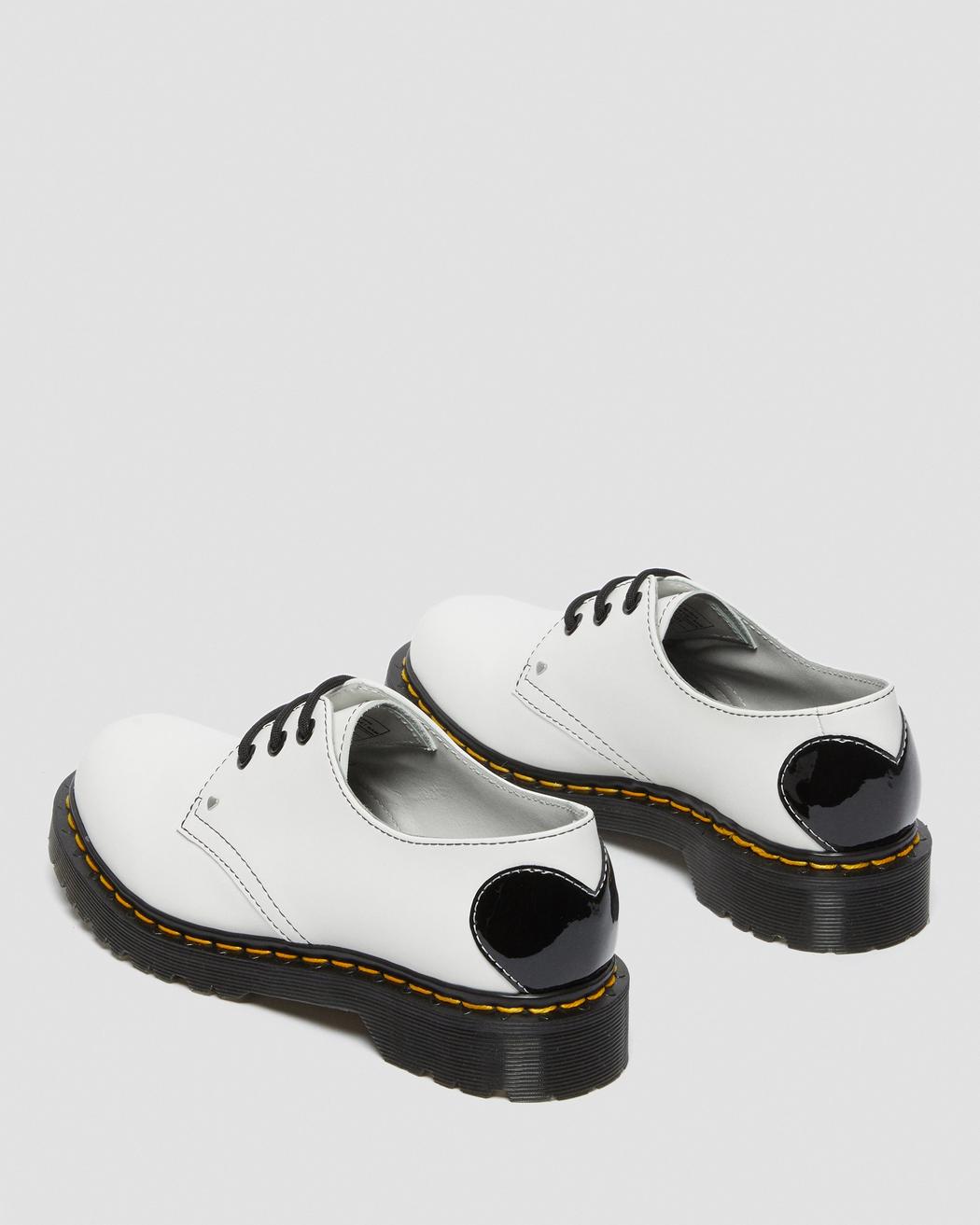 1461 HEARTS WHITE SMOOTH+PATENT OXFORD SHOE