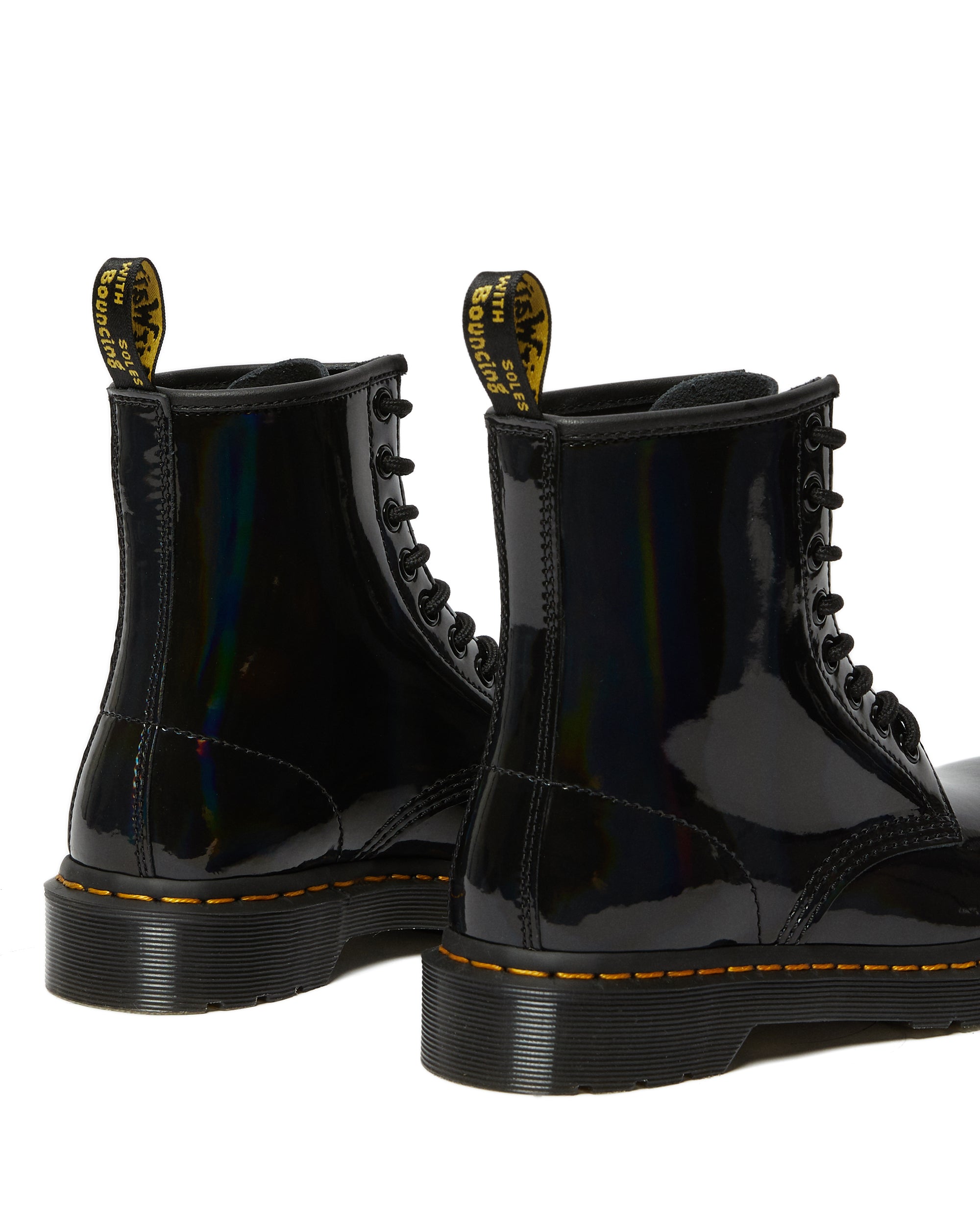 Dr martens black 1460 8 eye rainbow hotsell boot boots