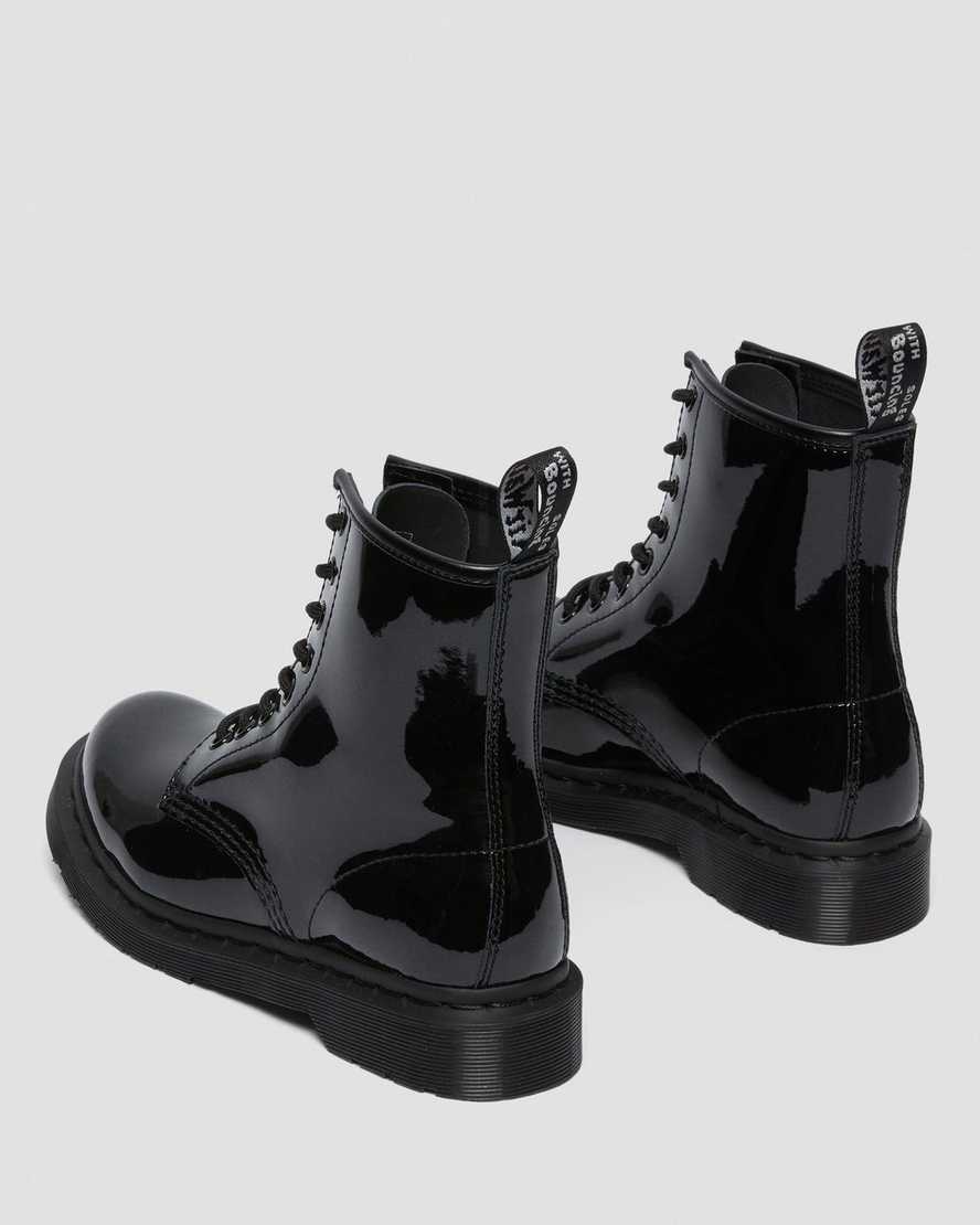 1460 MONO BLACK PATENT LEATHER LACE UP BOOTS – Posers Hollywood