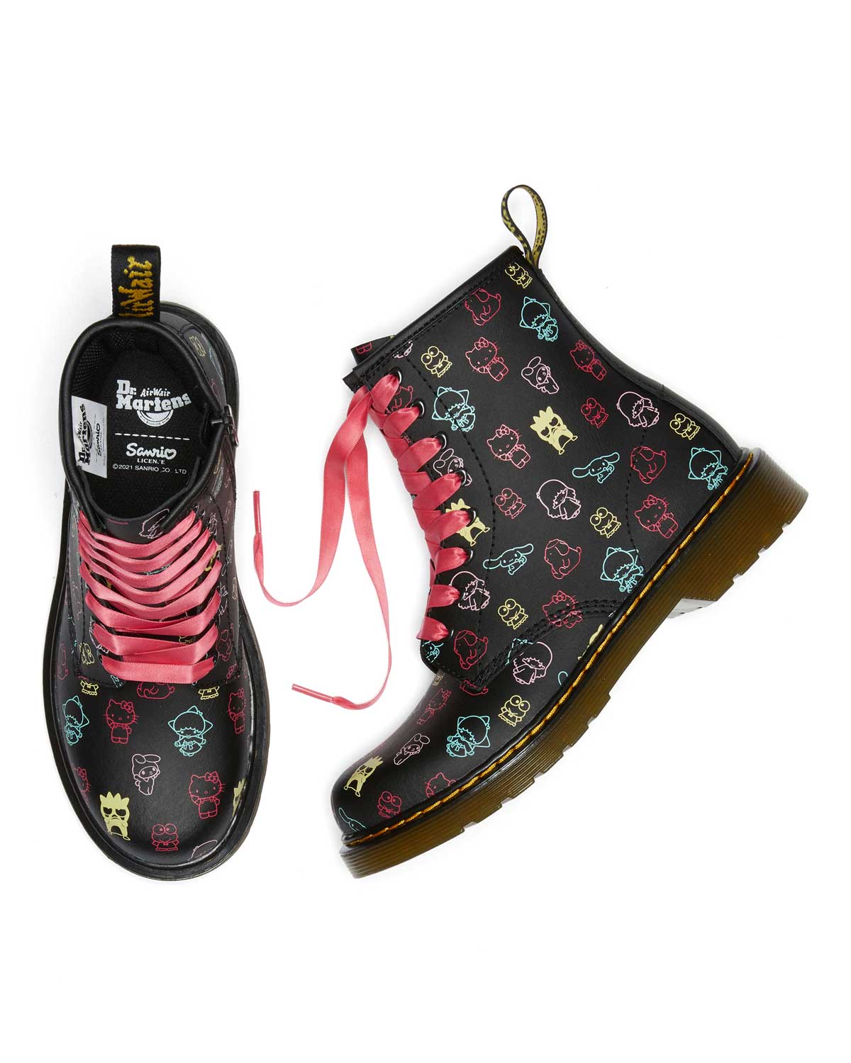 1460 HELLO KITTY & FRIENDS BLACK+MULTI HYDRO LEATHER BOOT