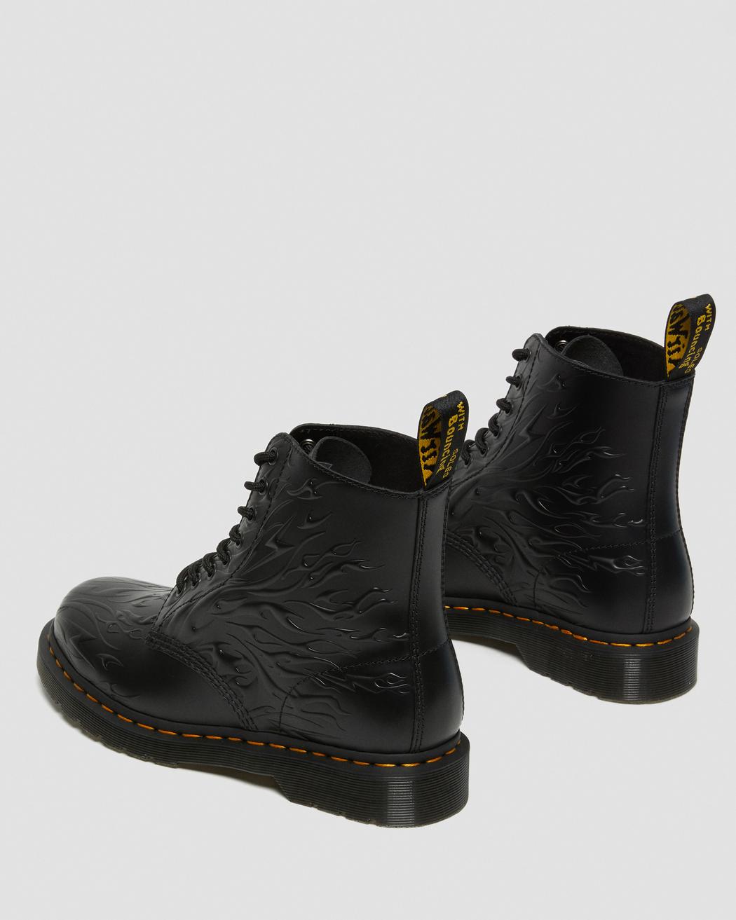 1460 FLAMES BLACK FLAME POLISHED SMOOTH BOOT