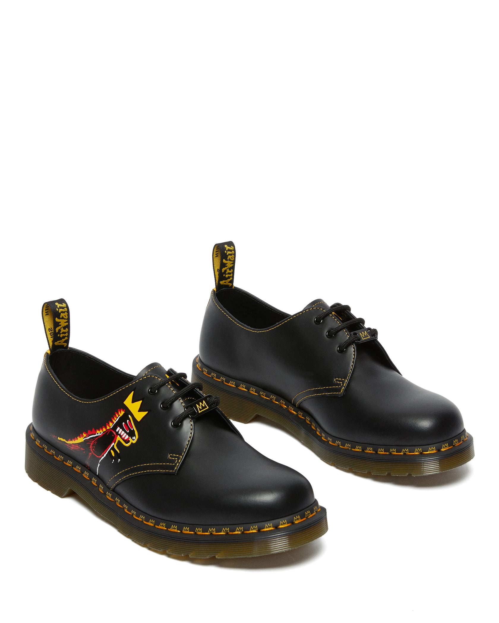 1461 BASQUIAT II BLACK+DMS YELLOW PEZ SMOOTH+SMOOTH LEATHER OXFORD SHO ...