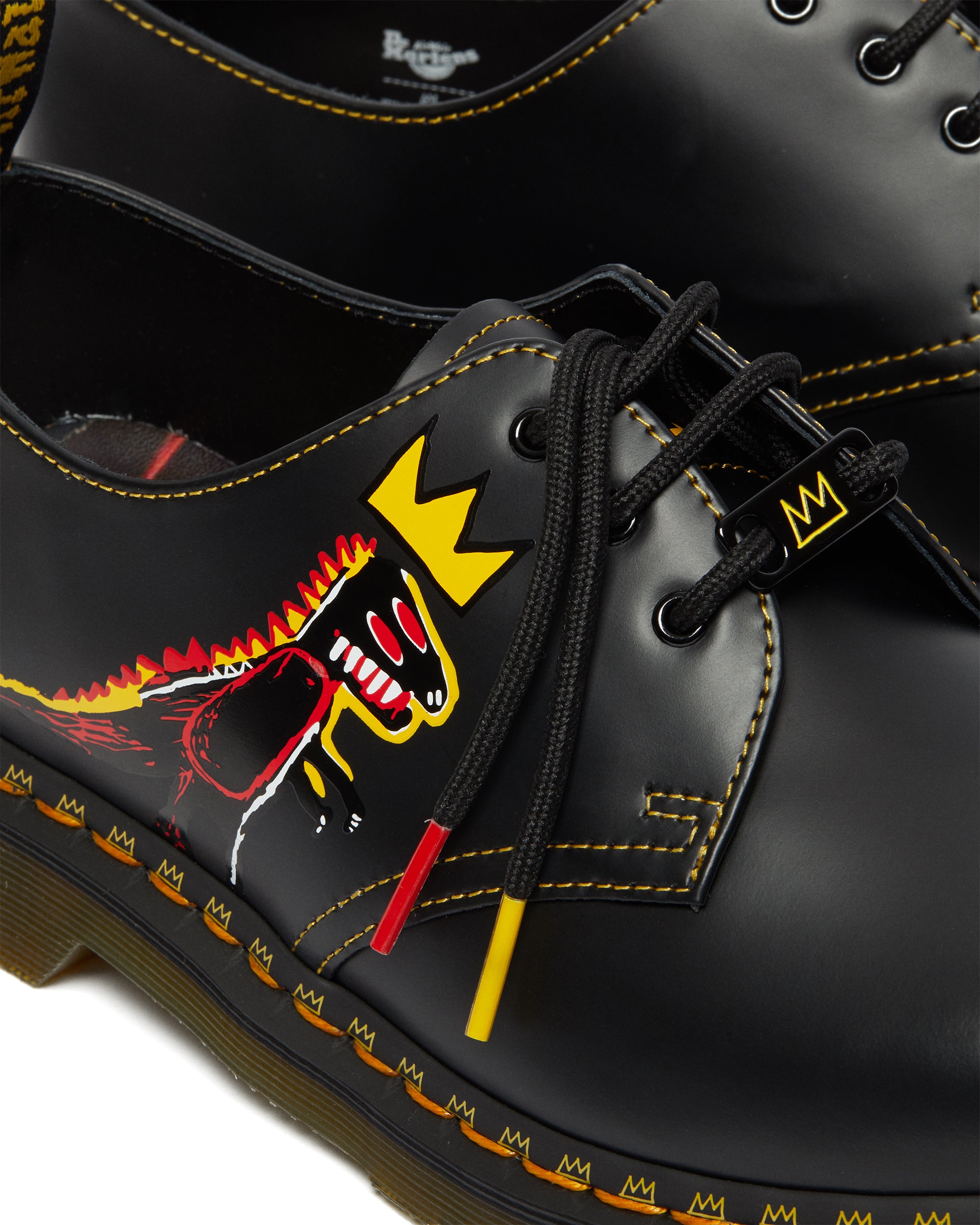 1461 Basquiat II Black+DMS Yellow Pez Smooth Leather Oxford Shoes