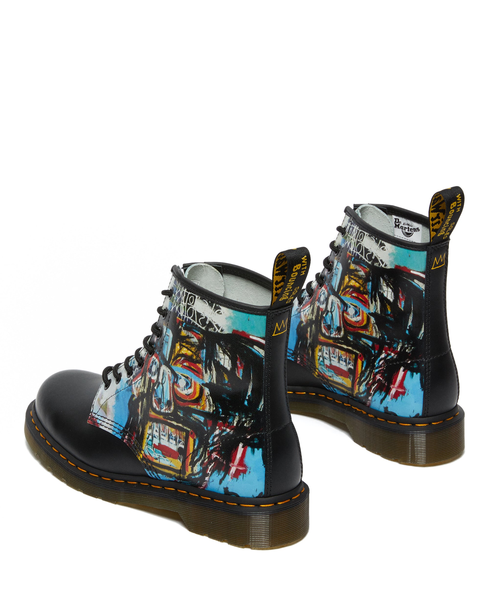 1460 Basquiat II Black+Multi Backhand+Smooth Leather Lace Up Boot