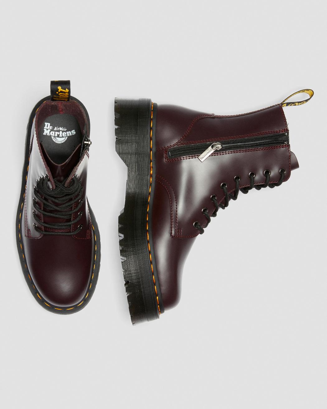Jadon Burgundy Smooth Leather Boots â Posers Hollywood
