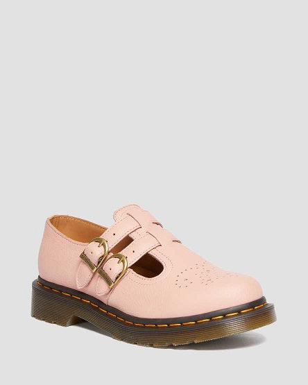 8065 VIRGINIA LEATHER MARY JANE SHOES Peach