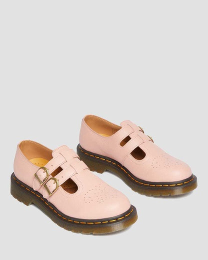 8065 VIRGINIA LEATHER MARY JANE SHOES Peach