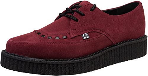 T.U.K BURGUNDY SUEDE MOST BASIC POINTED TIE CREEPER