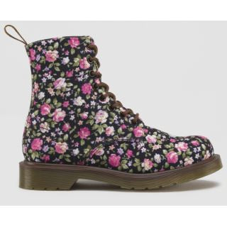 PAGE BLACK ROSE CANVAS BOOT
